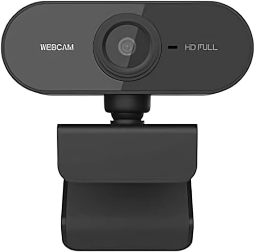 Webcam Full HD 1080p com Microfone Embutido – Câmera USB para Computador, Notebook, Aulas Online, Home Office e Videoconferência – Plug & Play