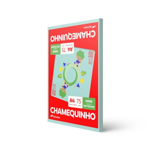 Chamequinho Papel A4, 75 g, 100 Folhas, Verde Sulfite